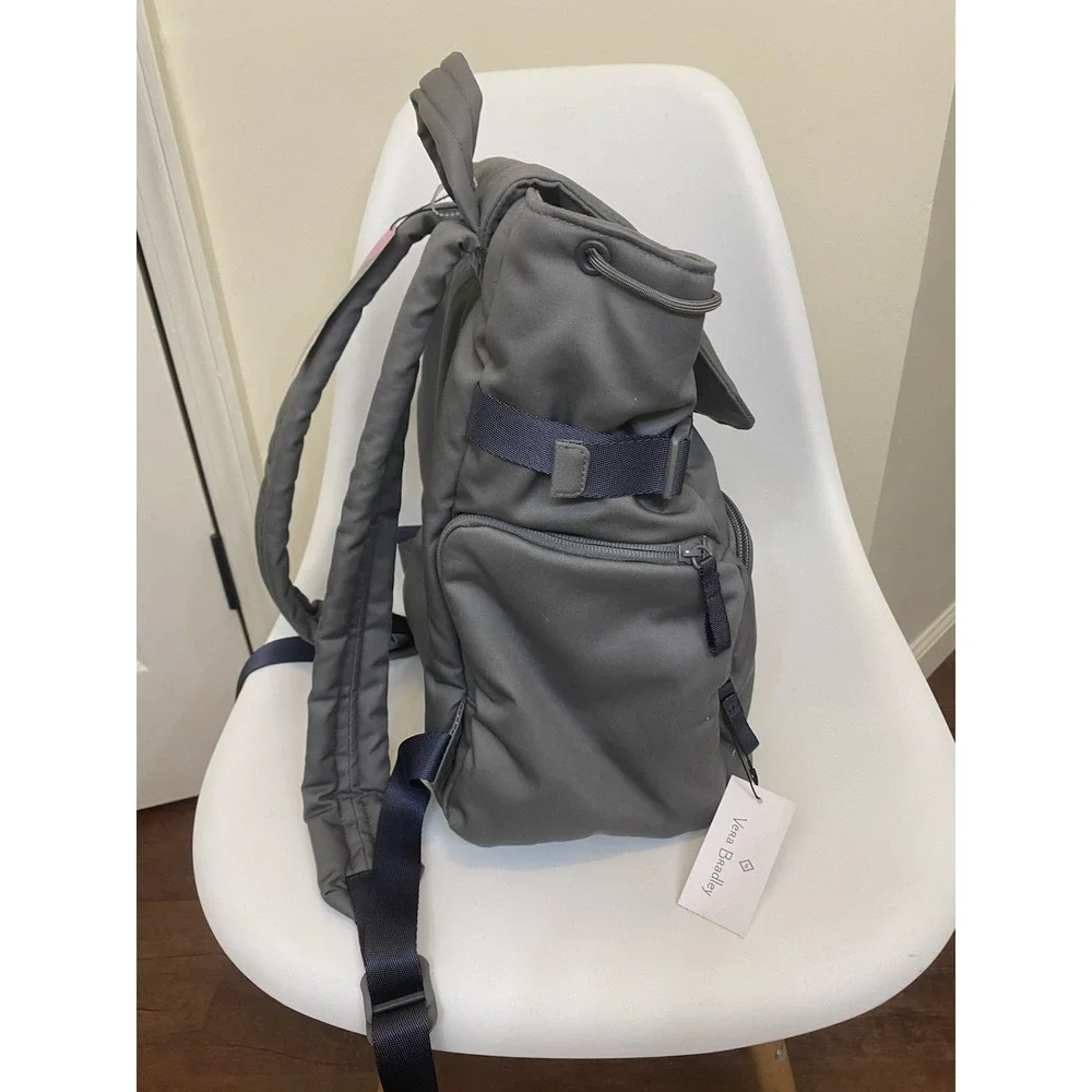 Vera Bradley Women's Cotton Utility Backpack Galaxy Gray New Bag School Beach